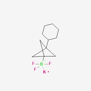 molecular formula C11H17BF3K B13465754 Potassium {3-cyclohexylbicyclo[1.1.1]pentan-1-yl}trifluoroboranuide 