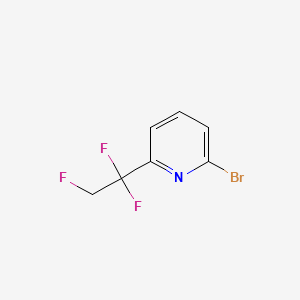 molecular formula C7H5BrF3N B13465828 2-Bromo-6-(1,1,2-trifluoroethyl)pyridine 