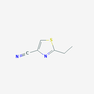 molecular formula C6H6N2S B13465940 2-Ethyl-1,3-thiazole-4-carbonitrile 