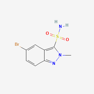 molecular formula C8H8BrN3O2S B13465962 5-bromo-2-methyl-2H-indazole-3-sulfonamide CAS No. 2866319-02-8