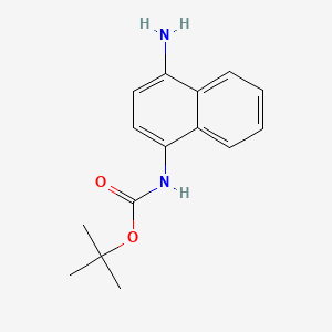 molecular formula C15H18N2O2 B13466019 tert-butyl N-(4-aminonaphthalen-1-yl)carbamate 