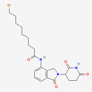 molecular formula C22H28BrN3O4 B13466045 9-bromo-N-[2-(2,6-dioxopiperidin-3-yl)-1-oxo-2,3-dihydro-1H-isoindol-4-yl]nonanamide 
