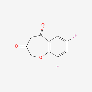 molecular formula C10H6F2O3 B13466060 7,9-Difluoro-2,3,4,5-tetrahydro-1-benzoxepine-3,5-dione 