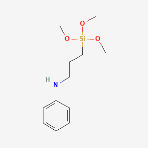molecular formula C12H21NO3Si B1346609 N-[3-(Trimethoxysilyl)propyl]aniline CAS No. 3068-76-6