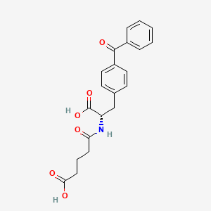 molecular formula C21H21NO6 B13466098 4-{[(1S)-2-(4-benzoylphenyl)-1-carboxyethyl]carbamoyl}butanoic acid 