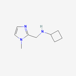 molecular formula C9H15N3 B13466105 N-[(1-methyl-1H-imidazol-2-yl)methyl]cyclobutanamine CAS No. 1248731-71-6