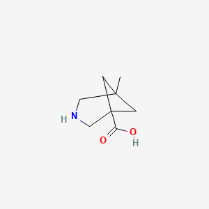 molecular formula C8H13NO2 B13466113 5-Methyl-3-azabicyclo[3.1.1]heptane-1-carboxylic acid 