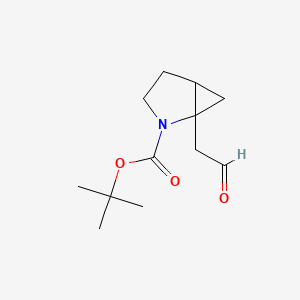 molecular formula C12H19NO3 B13466137 Tert-butyl 1-(2-oxoethyl)-2-azabicyclo[3.1.0]hexane-2-carboxylate CAS No. 2866334-01-0