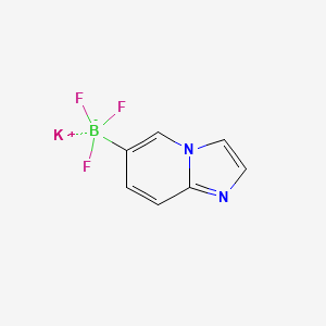molecular formula C7H5BF3KN2 B13466183 Potassium trifluoro(imidazo[1,2-a]pyridin-6-yl)borate 