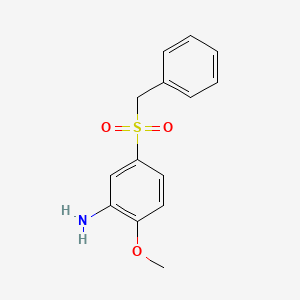 molecular formula C14H15NO3S B1346622 5-Benzylsulphonyl-o-anisidine CAS No. 2815-50-1