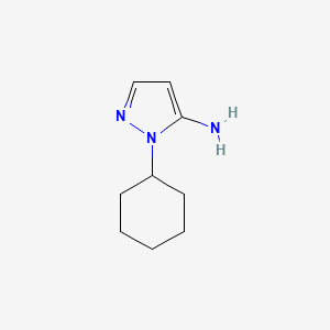 molecular formula C9H15N3 B1346628 1-Cyclohexyl-1H-pyrazol-5-amine CAS No. 3528-50-5