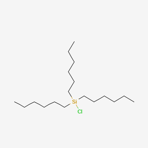 molecular formula C18H39ClSi B1346633 Chlorotrihexylsilane CAS No. 3634-67-1