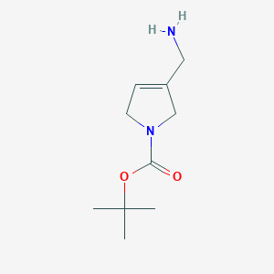 molecular formula C10H18N2O2 B13466374 tert-butyl 3-(aminomethyl)-2,5-dihydro-1H-pyrrole-1-carboxylate 