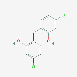 molecular formula C13H10Cl2O2 B134664 5-Chloro-2-[(4-chloro-2-hydroxyphenyl)methyl]phenol CAS No. 1215-74-3