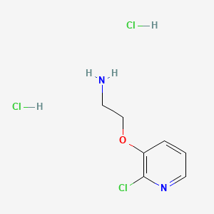 molecular formula C7H11Cl3N2O B13466411 2-[(2-Chloropyridin-3-yl)oxy]ethan-1-amine dihydrochloride CAS No. 2866319-09-5