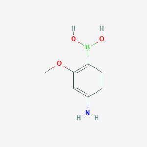 molecular formula C7H10BNO3 B13466491 (4-Amino-2-methoxyphenyl)boronic acid 