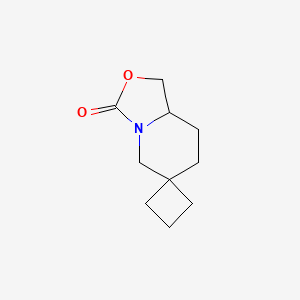 molecular formula C10H15NO2 B13466618 Hexahydrospiro[[1,3]oxazolo[3,4-a]pyridine-6,1'-cyclobutan]-3-one 