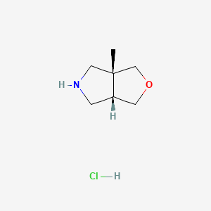 molecular formula C7H14ClNO B13466709 cis-3A-Methylhexahydro-1H-furo[3,4-C]pyrrole hydrochloride CAS No. 2095349-66-7