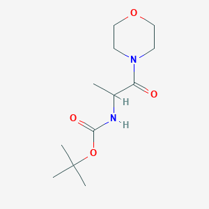 molecular formula C12H22N2O4 B1346671 Tert-butyl N-[1-(morpholin-4-YL)-1-oxopropan-2-YL]carbamate CAS No. 796046-03-2