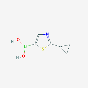 molecular formula C6H8BNO2S B13466723 B-(2-cyclopropyl-5-thiazolyl)Boronic acid 