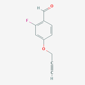 molecular formula C10H7FO2 B13466820 2-Fluoro-4-(prop-2-yn-1-yloxy)benzaldehyde 