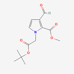 molecular formula C13H17NO5 B13466829 methyl 1-[2-(tert-butoxy)-2-oxoethyl]-3-formyl-1H-pyrrole-2-carboxylate 