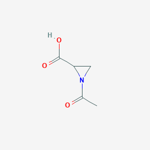 molecular formula C5H7NO3 B13466870 1-Acetylaziridine-2-carboxylic acid CAS No. 741241-17-8