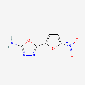 molecular formula C6H4N4O4 B1346690 2-Amino-5-(5-nitro-2-furyl)-1,3,4-oxadiazole CAS No. 3775-55-1