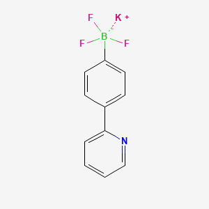molecular formula C11H8BF3KN B13466922 Potassium trifluoro(4-(pyridin-2-yl)phenyl)borate 