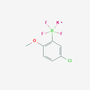 molecular formula C7H6BClF3KO B13466927 Potassium (5-chloro-2-methoxyphenyl)trifluoroboranuide 
