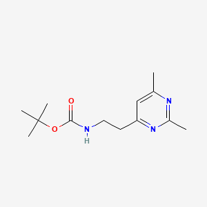 molecular formula C13H21N3O2 B13466941 tert-butyl N-[2-(2,6-dimethylpyrimidin-4-yl)ethyl]carbamate 