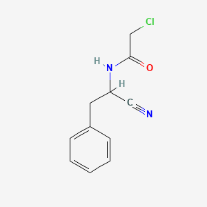 molecular formula C11H11ClN2O B13466963 2-chloro-N-(1-cyano-2-phenylethyl)acetamide 