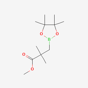 molecular formula C12H23BO4 B13466966 Methyl 2,2-dimethyl-3-(tetramethyl-1,3,2-dioxaborolan-2-yl)propanoate 