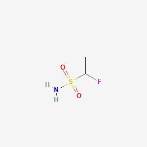 molecular formula C2H6FNO2S B13466976 1-Fluoroethane-1-sulfonamide 