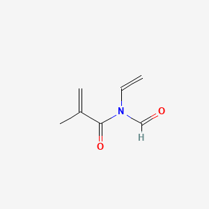 molecular formula C7H9NO2 B13467010 N-ethenyl-N-formyl-2-methylprop-2-enamide 