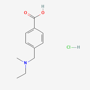 molecular formula C11H16ClNO2 B13467028 4-{[Ethyl(methyl)amino]methyl}benzoic acid hydrochloride 