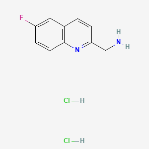 molecular formula C10H11Cl2FN2 B13467063 1-(6-Fluoroquinolin-2-yl)methanamine dihydrochloride 