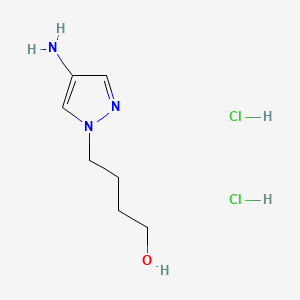molecular formula C7H15Cl2N3O B13467064 4-(4-amino-1H-pyrazol-1-yl)butan-1-ol dihydrochloride 