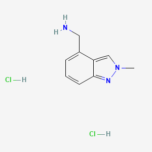 molecular formula C9H13Cl2N3 B13467194 1-(2-methyl-2H-indazol-4-yl)methanamine dihydrochloride 