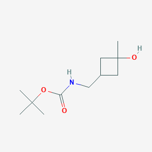 molecular formula C11H21NO3 B13467207 tert-Butyl ((3-hydroxy-3-methylcyclobutyl)methyl)carbamate 