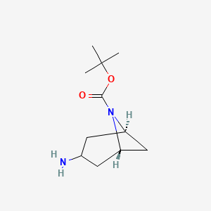 molecular formula C11H20N2O2 B13467215 tert-butyl (1R,3s,5S)-3-amino-6-azabicyclo[3.1.1]heptane-6-carboxylate 