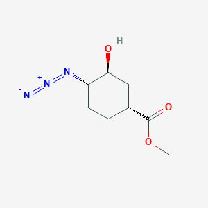 molecular formula C8H13N3O3 B13467237 rac-methyl (1R,3S,4S)-4-azido-3-hydroxycyclohexane-1-carboxylate 