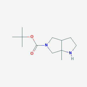 molecular formula C12H22N2O2 B13467245 Tert-butyl6a-methyl-octahydropyrrolo[3,4-b]pyrrole-5-carboxylate CAS No. 2007920-67-2