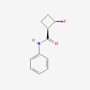 molecular formula C11H12FNO B13467269 rac-(1R,2R)-2-fluoro-N-phenylcyclobutane-1-carboxamide 