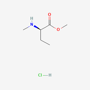 molecular formula C6H14ClNO2 B13467278 methyl (2R)-2-(methylamino)butanoate hydrochloride CAS No. 136121-09-0