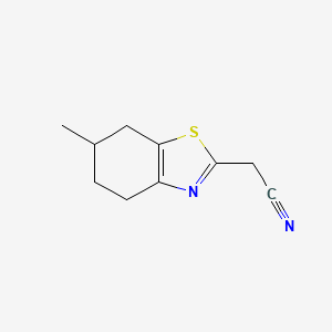 molecular formula C10H12N2S B1346728 2-(6-Methyl-4,5,6,7-tetrahydro-1,3-benzothiazol-2-yl)acetonitrile 