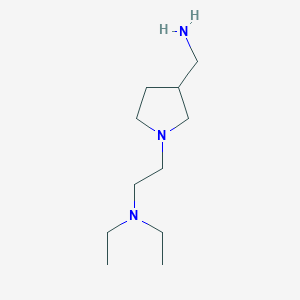 molecular formula C11H25N3 B1346731 2-[3-(Aminomethyl)-1-pyrrolidinyl]-N,N-diethylethanamine 