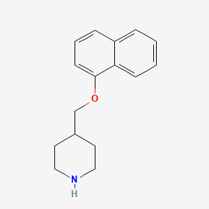 molecular formula C16H19NO B1346735 4-[(1-Naphthyloxy)methyl]piperidine CAS No. 858934-68-6