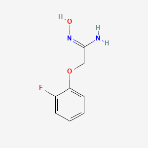 molecular formula C8H9FN2O2 B1346738 2-(2-fluorophenoxy)-N'-hydroxyethanimidamide 