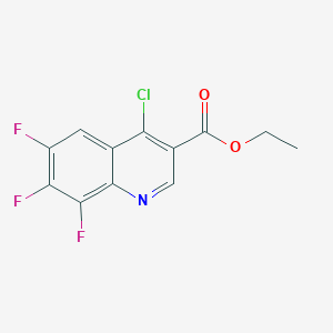 molecular formula C12H7ClF3NO2 B1346744 Ethyl 4-chloro-6,7,8-trifluoroquinoline-3-carboxylate CAS No. 207231-24-1